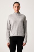 United Colors of Benetton sweter damski wełniany szary 1I0FD204Y