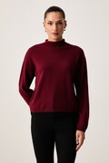 United Colors of Benetton sweter damski wełniany bordowy 1I0FD204Y