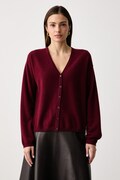 United Colors of Benetton kardigan ženski volnen z dodatkom kašmirja bordo 1I0FD605Q