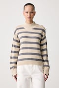 United Colors of Benetton sweter damski z dodatkiem wełny beżowy 1S9ZE204X