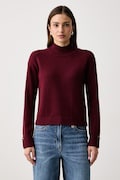 United Colors of Benetton sweter damski z dodatkiem wełny bordowy 1S9ZE204X