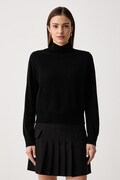 United Colors of Benetton sweter damski z dodatkiem wełny czarny 1B9YD204R