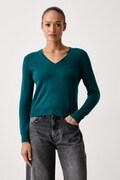 United Colors of Benetton πουλόβερ γυναικείο μάλλινο τιρκουάζ 1002D403X