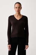 United Colors of Benetton πουλόβερ γυναικείο μάλλινο καφέ 1002D403X