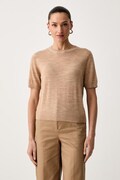 United Colors of Benetton T-shirt damski wełniany beżowy 1IOVE10HL