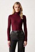 United Colors of Benetton rolák dámsky s prímesou vlny burgundský 1X84D204T