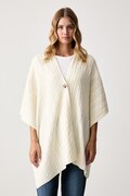 United Colors of Benetton πόντσο γυναικείο με μαλλί μπεζ 1B9YDU01T