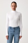 United Colors of Benetton majica z dolgimi rokavi ženska bombažna bela 3GA8E2224