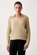 Armani Exchange sweter damski bawełniany beżowy XW002629 AF25932