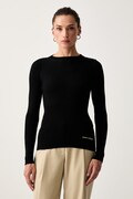 Armani Exchange sweter damski z wiskozą czarny XW002627 AF10352