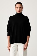 Trussardi sweter damski z wiskozą czarny M7336001123N