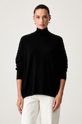 Trussardi sweter damski z wiskozą czarny M7336001123N