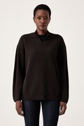 Trussardi sweter damski z wełną brązowy M0186001265N