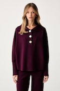 Joseph Ribkoff sweter damski z wiskozą fioletowy 263938