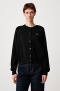 Fred Perry kardigan damski bawełniany czarny K3141