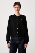 Fred Perry kardigan damski bawełniany czarny K3141
