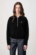 Fred Perry sweter damski z wełną czarny K3142