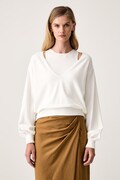 MM by Max Mara sveter dámsky s viskózou MMLOTTONE biely 2626386017600