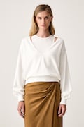 MM by Max Mara sveter dámsky s viskózou MMLOTTONE biely 2626386017600