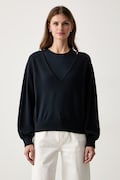 MM by Max Mara sveter dámsky s viskózou MMLOTTONE tmavomodrý 2626386017600