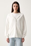 MM by Max Mara sweter rozpinany damski z wiskozą MMLGINNASTA biały 2626346047600