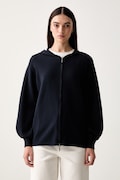 MM by Max Mara sweter rozpinany damski z wiskozą MMLGINNASTA granatowy 2626346047600
