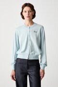 Kenzo kardigan wełniany damski niebieski FG62CA7633LB