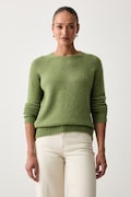 Weekend Max Mara sweter damski z dodatkiem wełny WKDGHIACCI zielony 2625366211600
