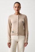 Weekend Max Mara kardigán dámsky s bavlnou WKDTEIERA béžový 2625346041600