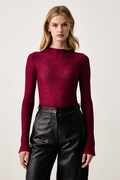 Patrizia Pepe sweter damski wełniany bordowy 8K0420 K034
