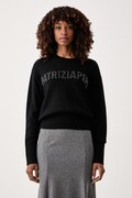 Patrizia Pepe sweter lounge damski z wełną czarny 8K0133 K282