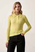 Patrizia Pepe sweter damski z wełną żółty 8K0102 KK012