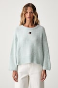 American Vintage sweter damski z wełną turkusowy EAST18V
