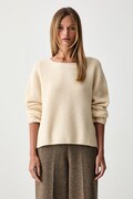 Marc O'Polo sweter damski z wełną beżowy 5000012064