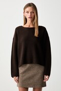 Marc O'Polo sweter damski z wełną brązowy 5000012064