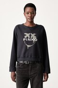 Pinko hanorac pentru femei din bumbac negru 107318 A3ID