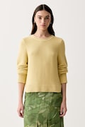 Barbour sweter damski bawełniany Fawley żółty LKN1775