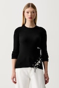 Karl Lagerfeld Jeans πουλόβερ γυναικείο με βισκόζη μαύρο B3W18009
