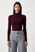 Twinset ημιζιβάγκο γυναικείο μάλλινο μπορντό 262TT3223