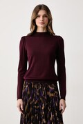 Twinset poludolčevita za žene od vune bordo 262TT3221