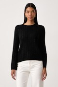 Twinset sweter damski z dodatkiem wełny czarny 262TT3150