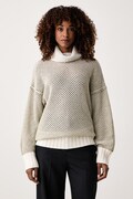 Twinset ζιβάγκο γυναικείο διάτρητο μπεζ 262TF3010