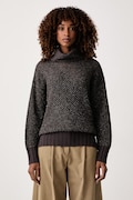 Twinset ζιβάγκο γυναικείο διάτρητο καφέ 262TF3010