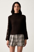 Twinset пуловер дамски с вискоза кафяв 262TP3170