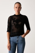Twinset sweter damski z dodatkiem wełny czarny 262TP3341