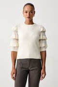Twinset sveter dámsky s vlnou béžový 262TP3111