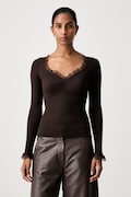 Twinset pulóver női viszkózzal barna 262TP3390