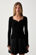 Twinset пуловер дамски с вискоза черен 262TP3390