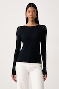 Twinset sweter damski z wiskozą granatowy 262TP3492