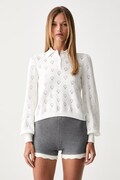 Twinset sweter damski z dodatkiem kaszmiru beżowy 262TP3022